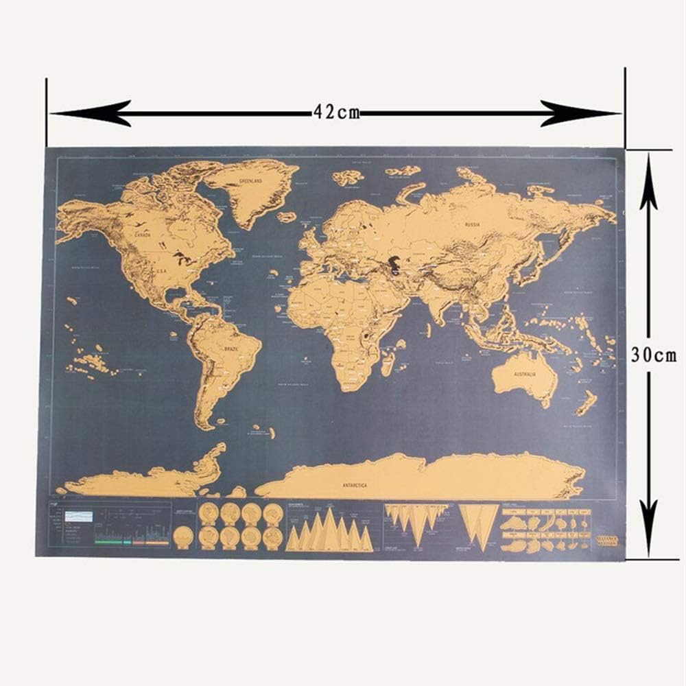 Amazon | スクラッチオフ世界地図ポスター 地図 国際スクラッチ